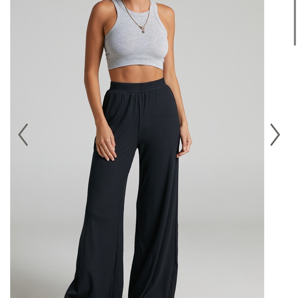 Showpo Black Wide-Leg Pants